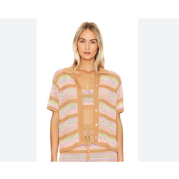 L*Space Buena Vista Crochet Cotton Top Size Large - Picture 1 of 13